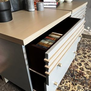 Modern Sleek Beside Pedestals PAIR